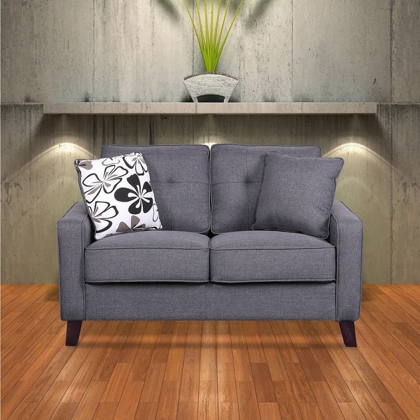 slide 2 of 11, Mid-century Fabric Loveseat