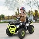 preview thumbnail 23 of 30, 12V Kids Electric 4-Wheeler ATV with 2 Speeds and LED Lights - 44.5" x 27" x 30" (L x W x H) White