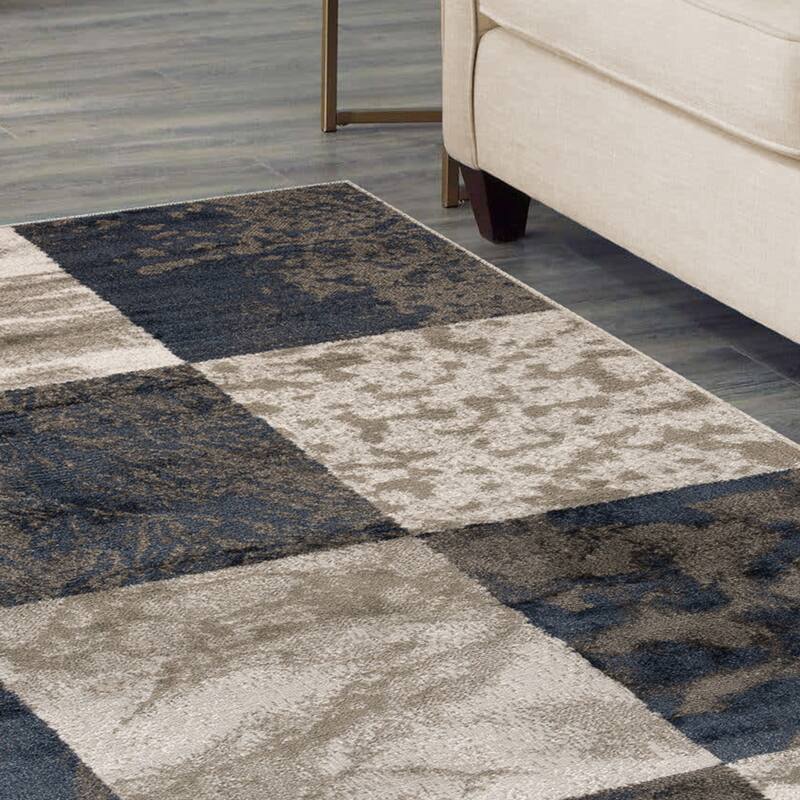 Patchwork Modern Eclectic Color Block Indoor Area Rug by Superior