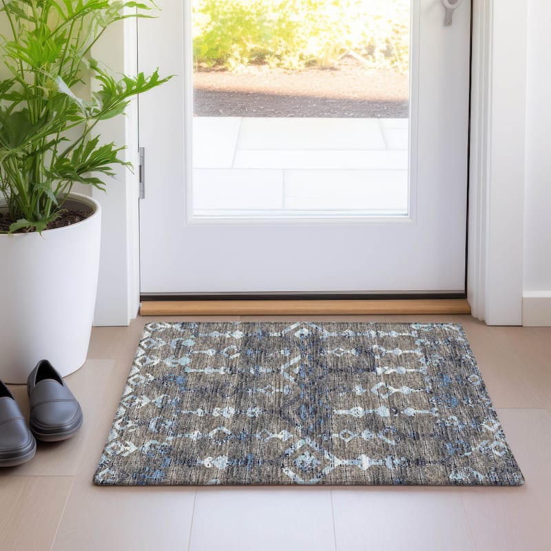 Premium Washable Super Soft Boho Moroccan Mayfield Rug - Mink - 1' 8" x 2' 6" - Rectangle