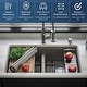 preview thumbnail 2 of 14, Karran QUWS-880 Undermount 32-1/2 in. Double Equal 50/50 Bowl Workstation Kitchen Sink