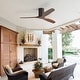 preview thumbnail 104 of 199, 42“/52"/60"/48" Noiseless Walnut Wood Ceiling Fan with Remote Control, Integrated Light Optional