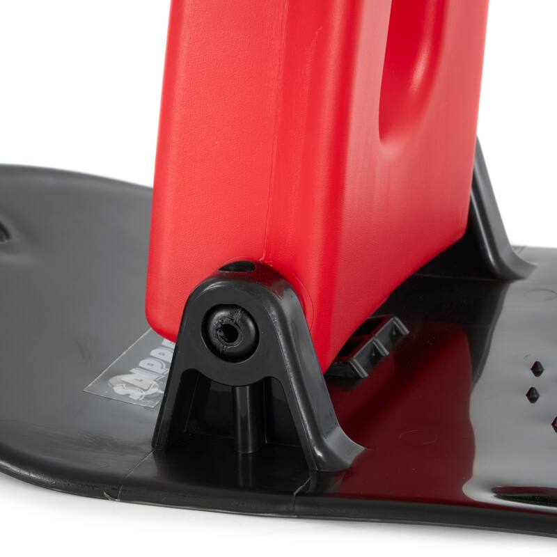 Slippery Racer Kids Foldable Downhill Winter Ski Scooter Snow Sled, Red (2 Pack) - 6.7