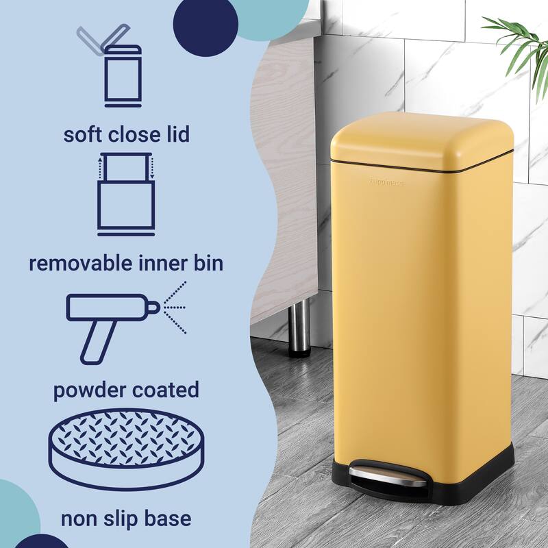 happimess Betty Retro 8-Gallon Step-Open Trash Can