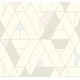 preview thumbnail 2 of 2, Seabrook Designs Parket Geometric Triangles Unpasted Wallpaper 27 in. W x 27 ft. L - Metallic Alabaster & Blush