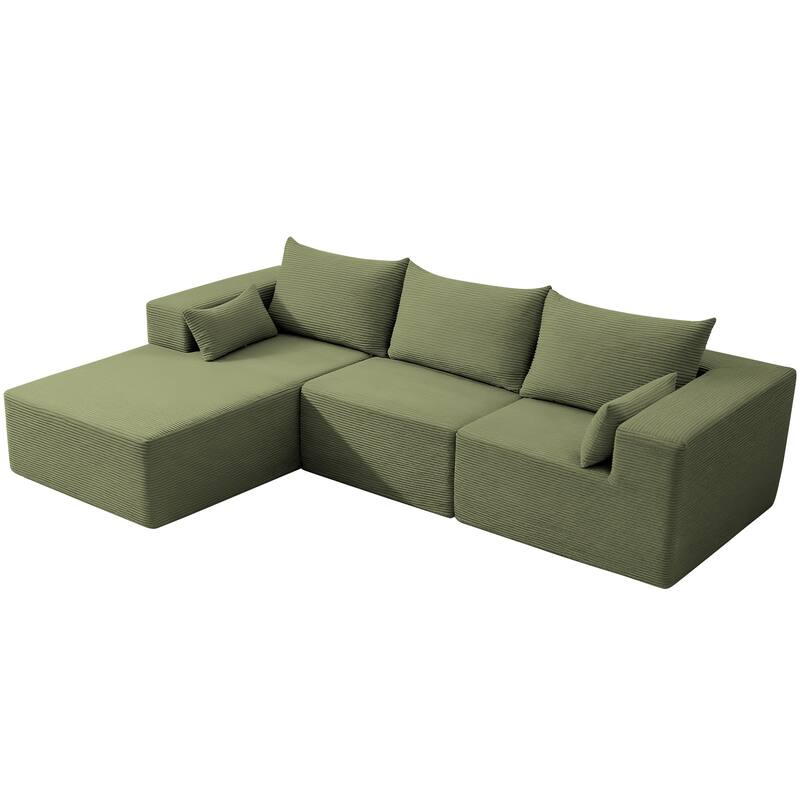 Modern L-Shaped Cloud Modular Sectional Sofa with Chaise Lounge