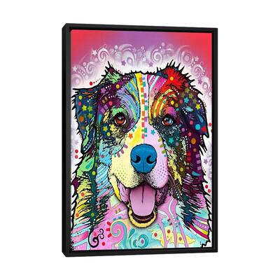 iCanvas "Australian Shepherd" by Dean Russo Framed Canvas Print