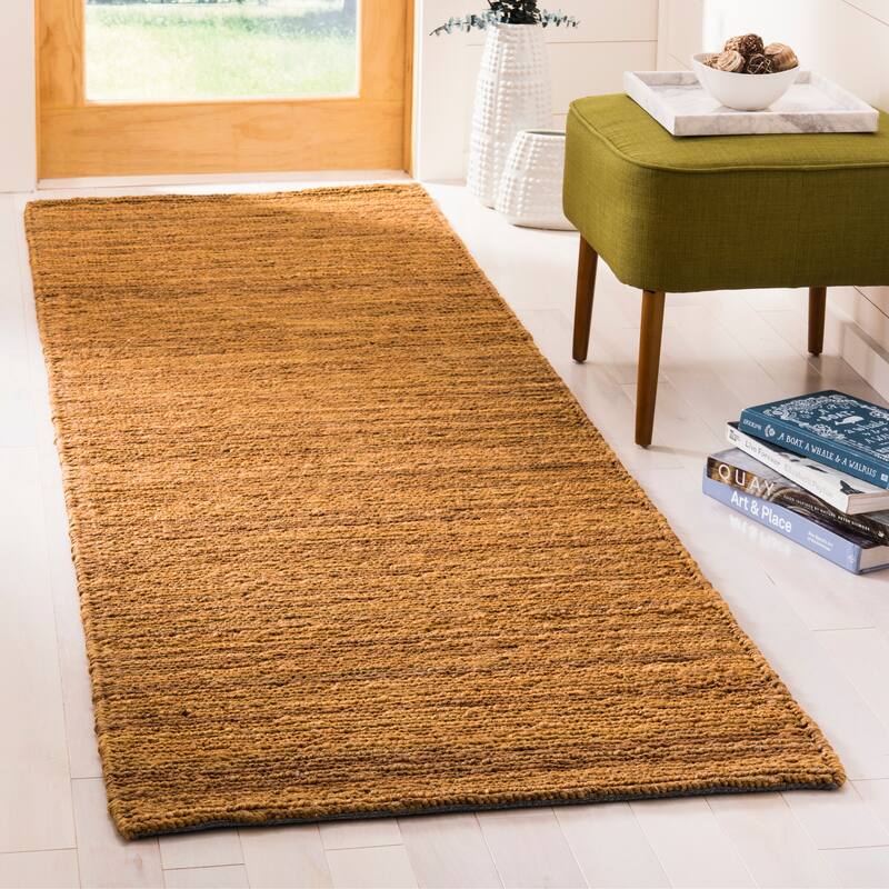 SAFAVIEH Hand-knotted Organica Valma Casual Jute Rug - 2'6" x 10' Runner - Gold
