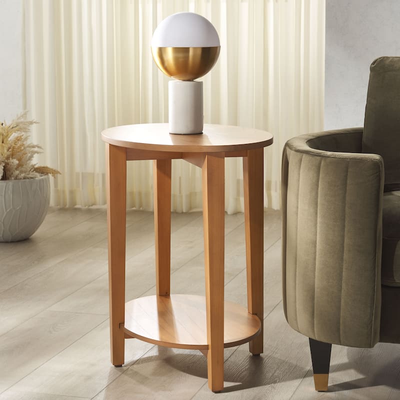 SAFAVIEH Couture Leonardi Oval Accent Table - 24"W x 17"D x 24"H - Natural
