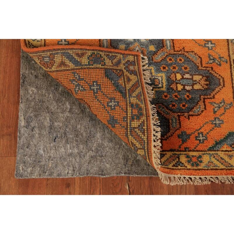 Orange Kazak Indian Runner Rug Hand-Knotted Wool Carpet - 2'6"x 9'11"