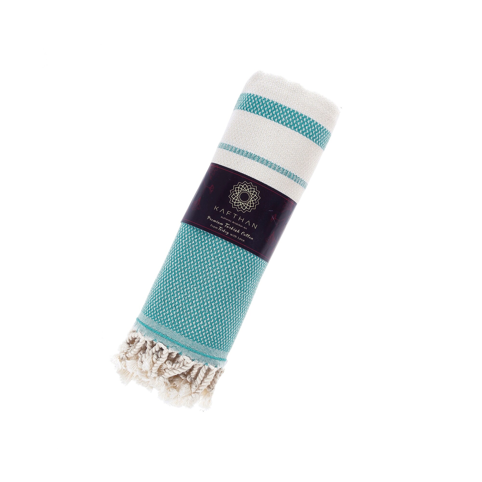 KAFTHAN Textile Bianca Turkish Cotton Single Bath and Beach Towel 67 L x 35 W x 0.5 H