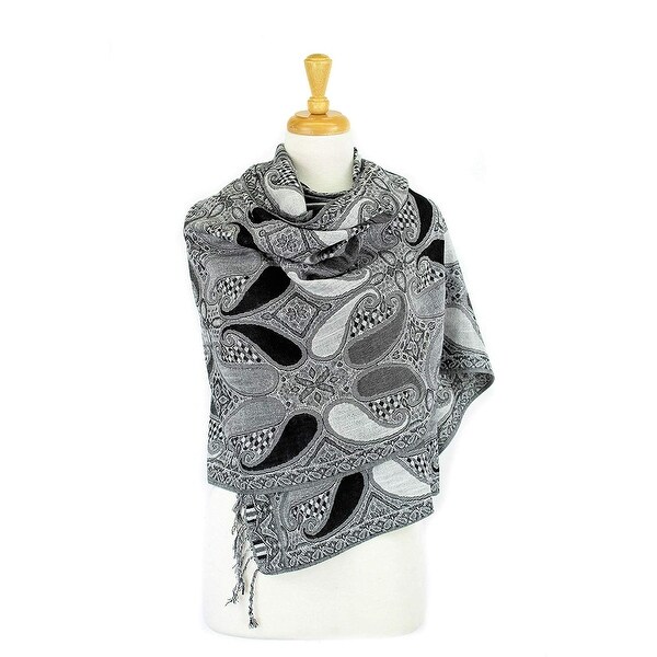 Double Layers Paisley Pashmina Shawl Scarf Stole. Opens flyout.