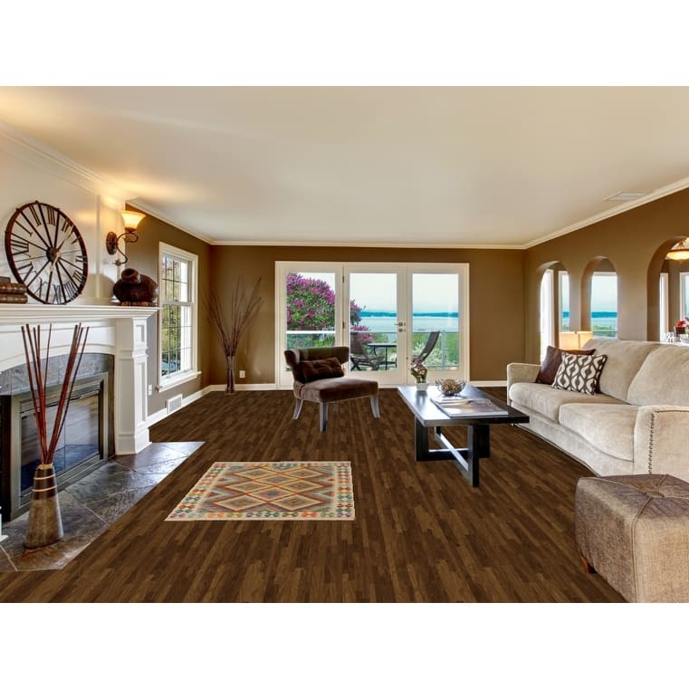 Reversible Kilim Rug Hand-Woven Wool Foyer Carpet - 3'4"x 4'6"