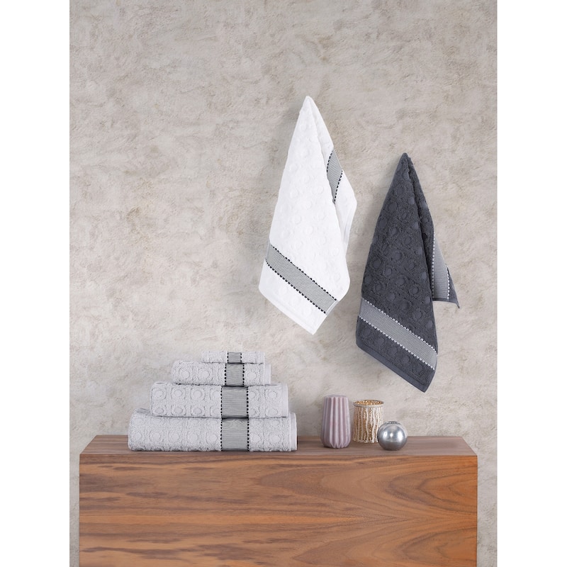 Brooks Brothers Circle in Square 3 pcs Towel Set - Bed Bath & Beyond ...