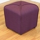 preview thumbnail 7 of 7, Sopri Upholstered Cube Modern Ottoman Wine Red