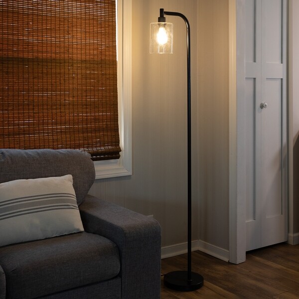 Lavish Home Floor Lamp with Table - Modern Rustic Side Table with USB Charging Port, LED Bulb, and Drum-Shaped Shade - Standing Light with She並行輸入 : Lavish Home Floor Lamp \u2013 Etagere Style Standing Light