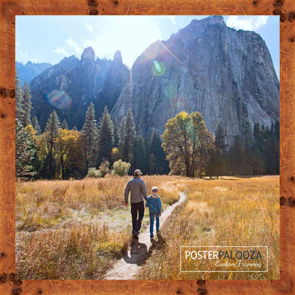 10x10 Traditional Honey Pecan Complete Wood Square Picture Frame with UV Acrylic, Foam Board Backing, & Hardware