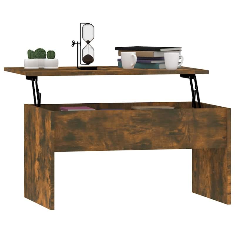 vidaXL Coffee Table Lift Top End Table Accent Side Sofa Table Engineered Wood - 31.5" x 19.9" x 16.3"