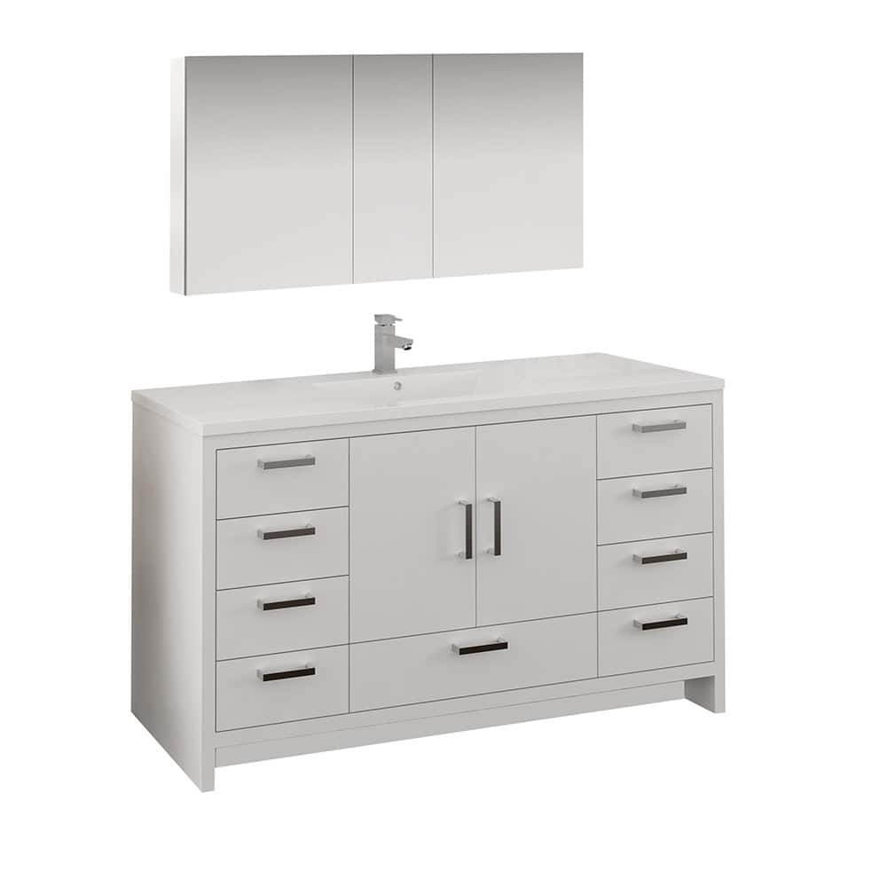 Fresca Senza 60" Free Standing Single Basin Vanity Set with MDF