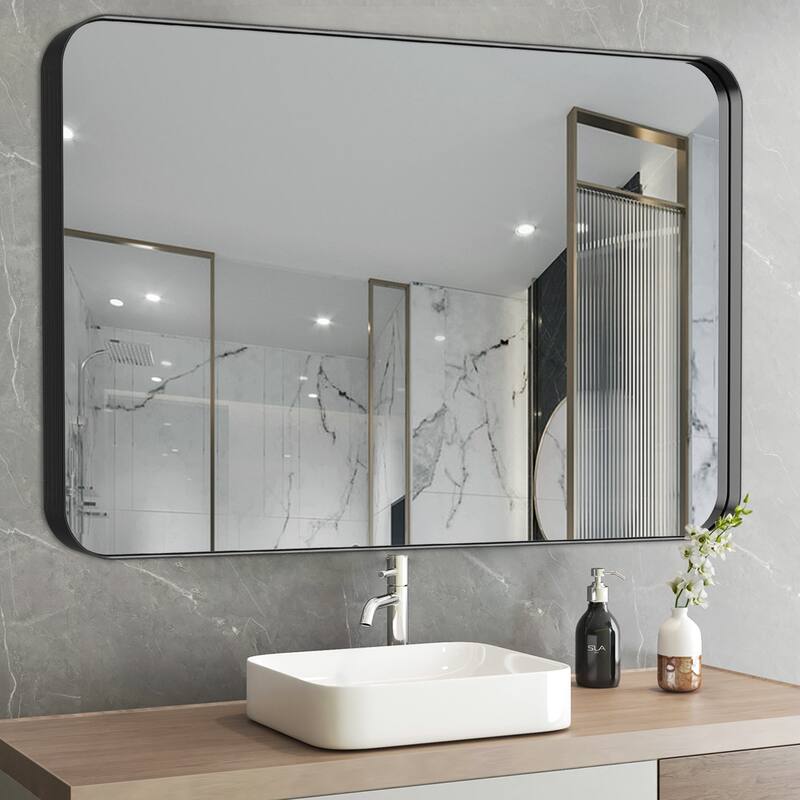 Rectangle Bathroom Mirror for Vanity Wall Mounted Vertical Horizontal Makeup Mirror