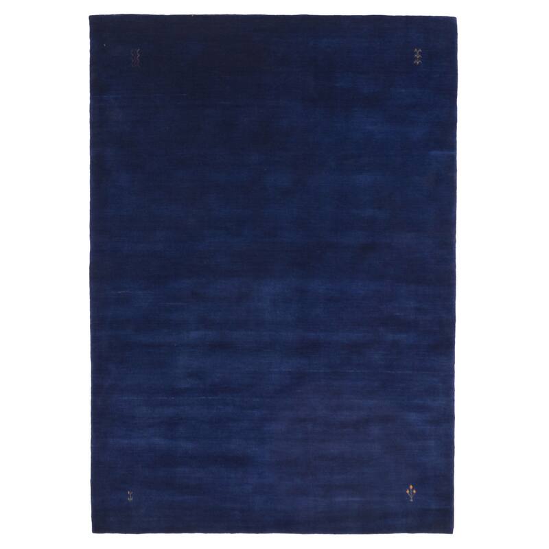 ECARPETGALLERY Hand Loomed Kashkuli Gabbeh Navy Wool Rug - 5'4 x 7'7