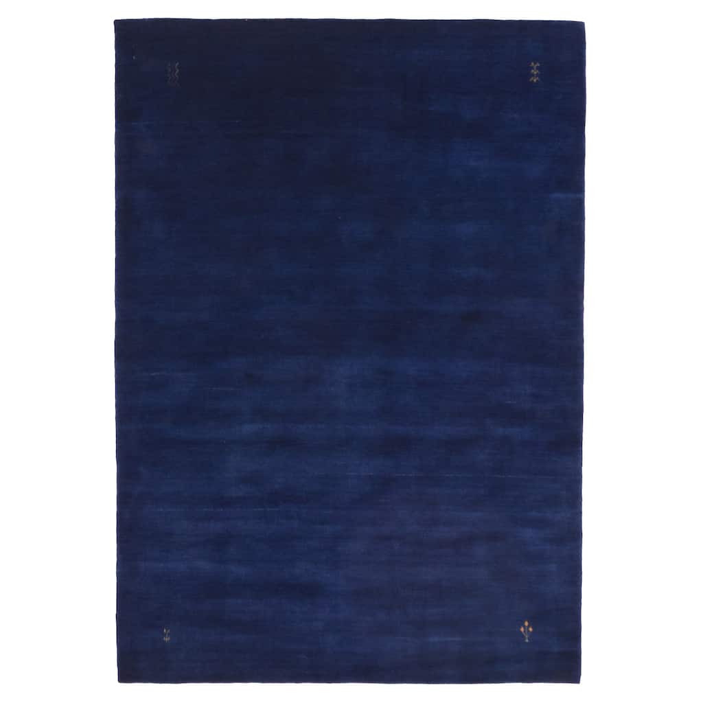 ECARPETGALLERY Hand Loomed Kashkuli Gabbeh Navy Wool Rug - 5'4 x 7'7