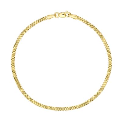 Marquee Jewels 14K Solid Yellow Gold Double Curb Box Bismark Bracelet