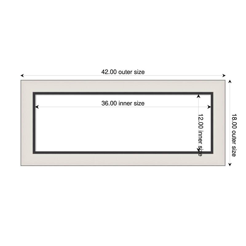 Ellie Framed Dry Erase Magnetic Board - 42 x 18 in - Ellie Silver Black