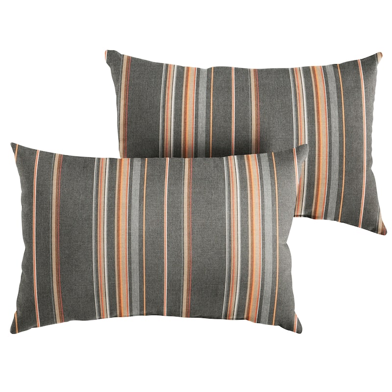 Sunbrella Stanton Greystone Indoor/Outdoor Knife Edge Pillow (Set of 2)