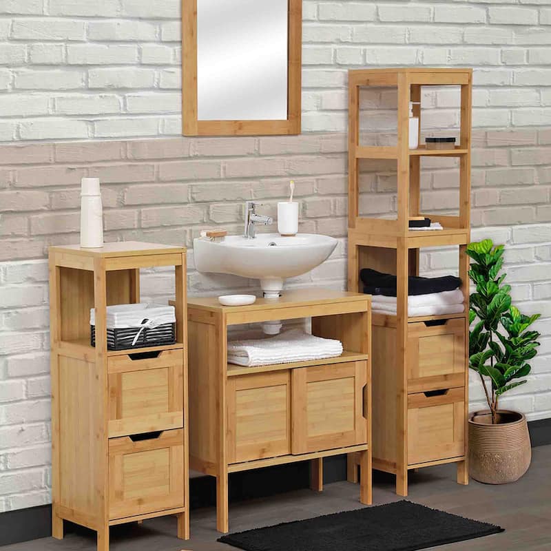 Tilt-Out Laundry Cabinet with Removable Hamper - 14.4"L x 13"W x 38.8"H