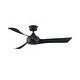 preview thumbnail 2 of 12, Fanimation Wrap Custom Indoor/Outdoor Smart Ceiling Fan DC Motor with Remote - Black