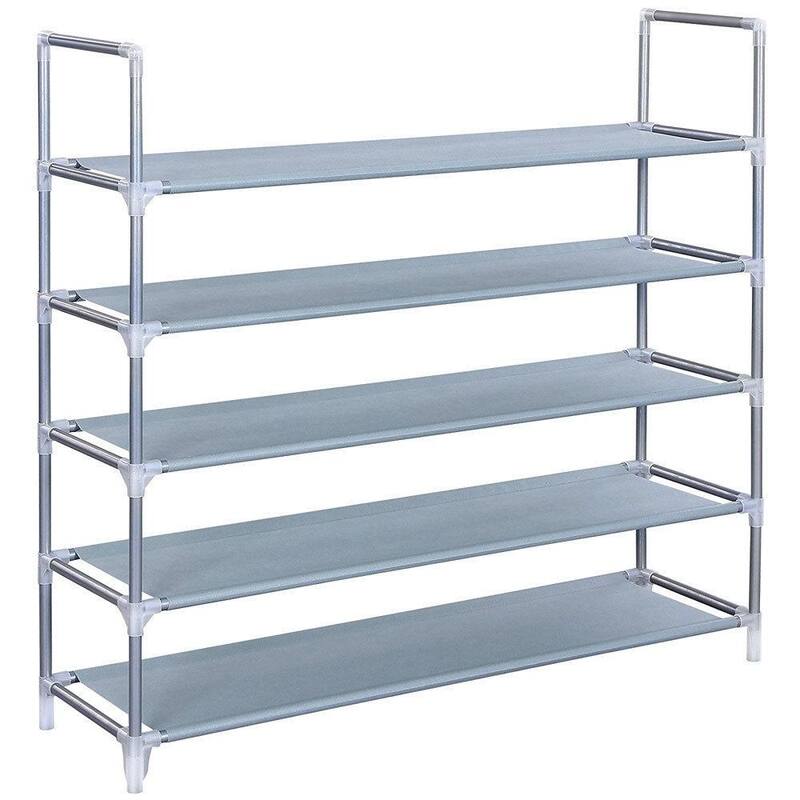 3/5/6/8/9/10-tier Extra-wide Metal/Non-woven Fabric Shoe Rack