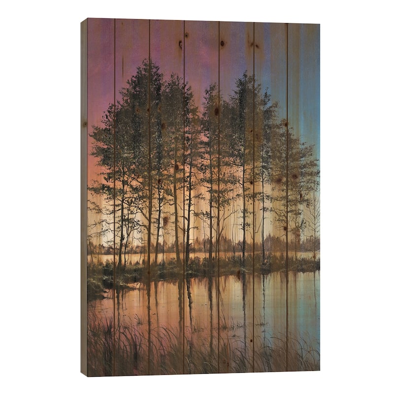 Stillness Print On Wood by ColorByFeliks - Multi-Color - 26x18x1.5