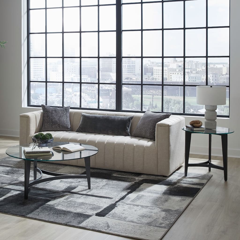 Liberty Furniture Capri Round Glass Cocktail Table, End Tables - Various Options