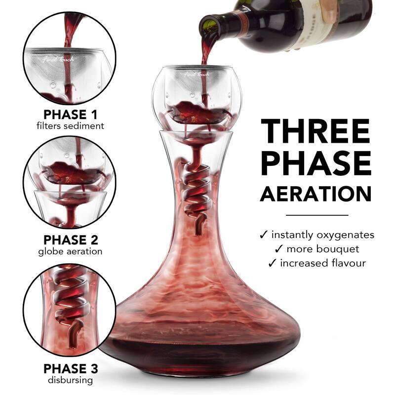 Final Touch Twister Glass Aerator and Decanter Set - 25.4 oz