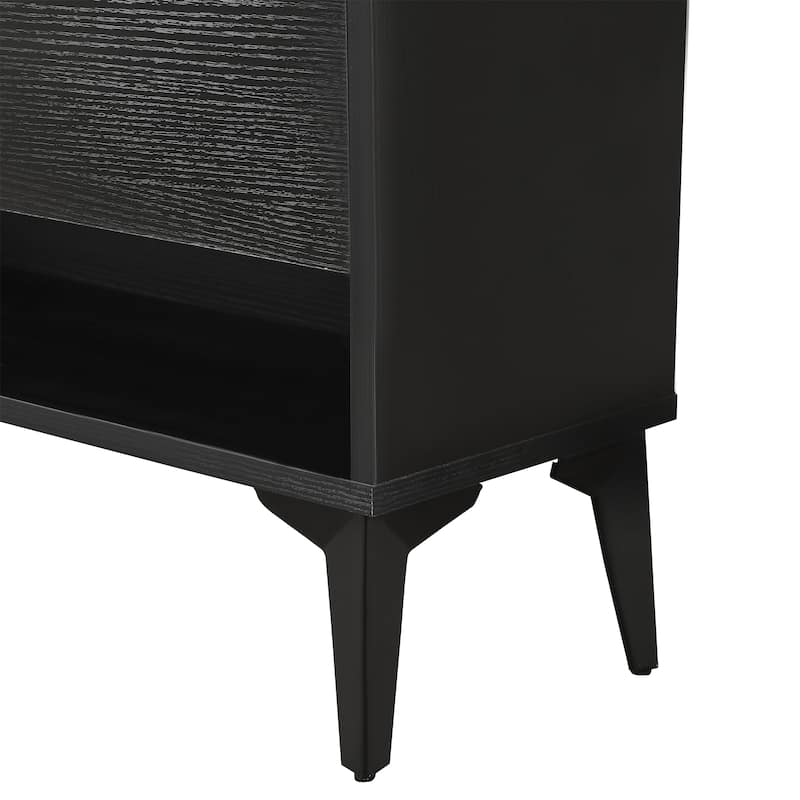 FreeStanding Shoe Cabinet with 2 Flip Drawers and Handles for Entryway