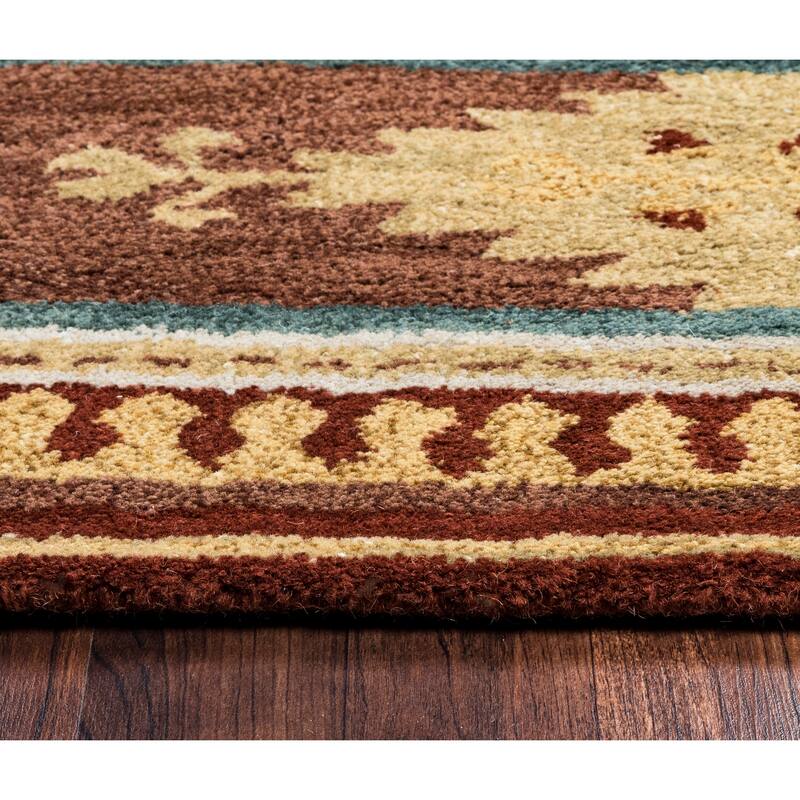 Alora Decor Ryder Rust, Tan, Ivory, and Grey Hand-tufted Wool Rug