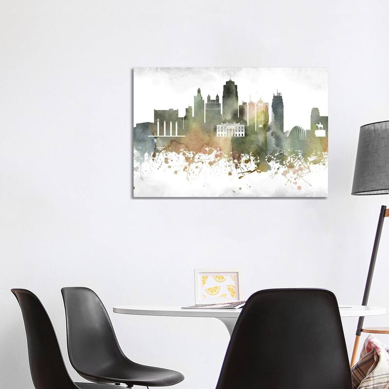 iCanvas "Kansas City Skyline" by WallDecorAddict Canvas Print - 26x40x1.5
