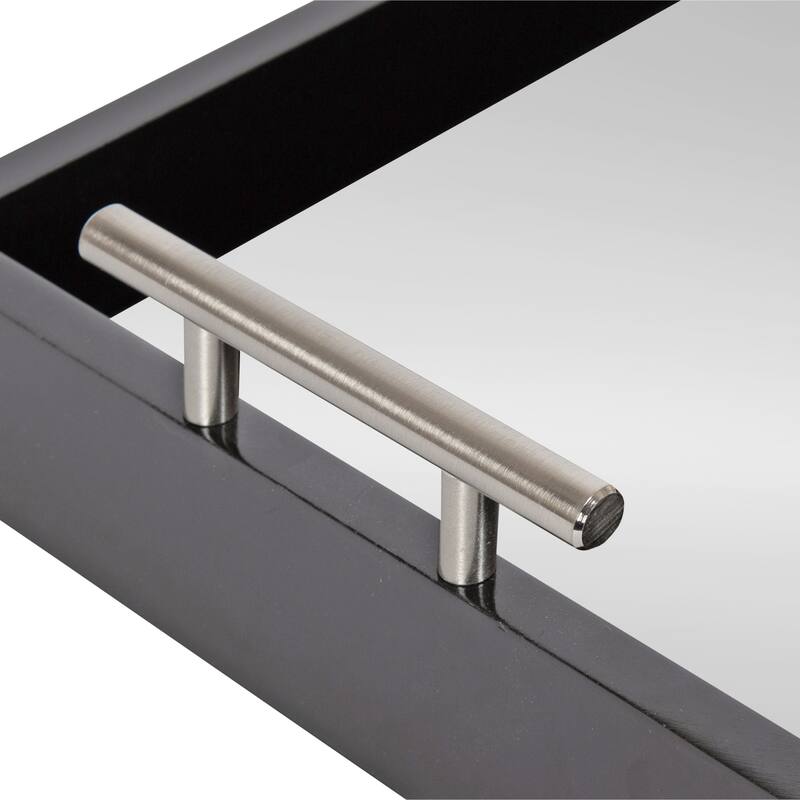 Kate and Laurel Lipton Metal Handle Decorative Tray