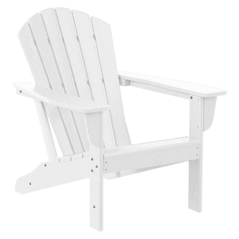 Altura Classic Outdoor Eco-Friendly All Weather Adirondack Chair with Ottoman (2-Piece Set)