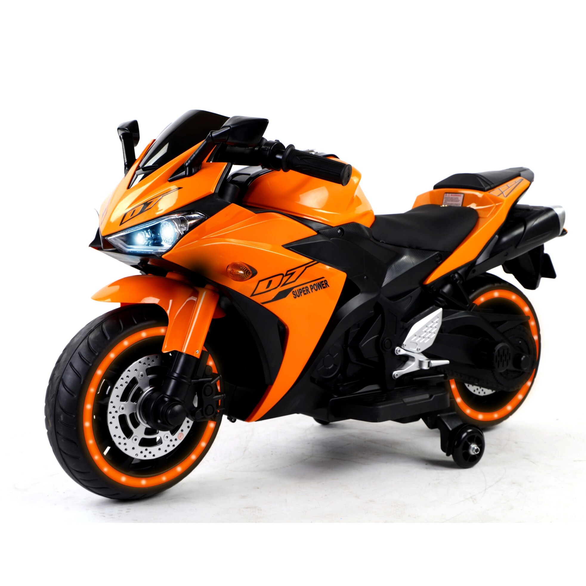 Electric motorcycle 12V Kids Toys motorcycle Kids Electric car electric Ride On Toys for 3 4 5 6 Years Boys Girls Orange