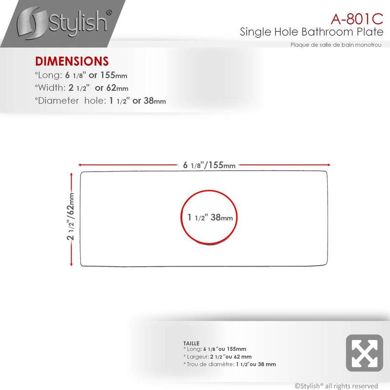 Stylish SingleHole Bathroom Faucet Plate A801 Bed Bath & Beyond