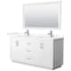 Option White / Giotto Quartz Top / Brushed Nickel