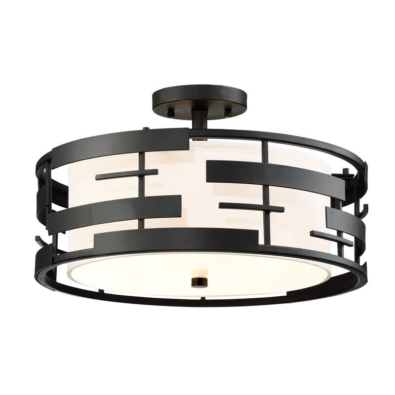 Lansing 3 Light Semi-Flush