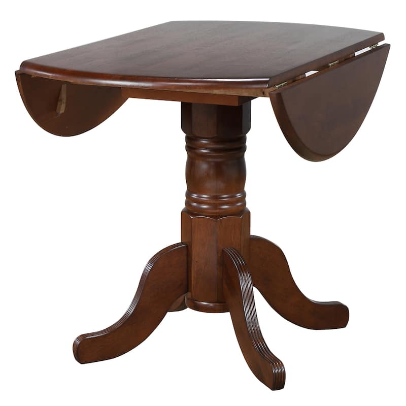 Extendable Dining Set 42" Round Table & 2 Retro Chairs - Art Deco Style