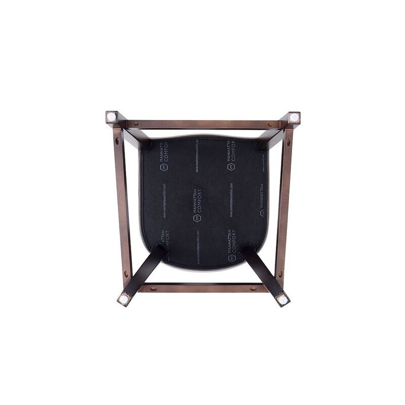 Manhattan Comfort Fifth Ave 39.5 in. Dark Walnut Beech Wood Counter Height Bar Stool