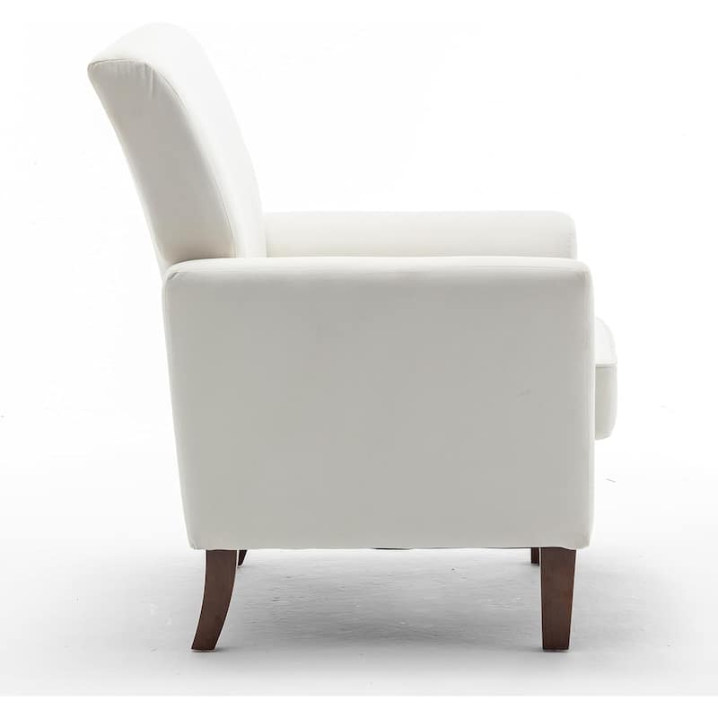 Contemporary Accent Arm Chair with Birch Wood Frame and Microfiber Upholstery