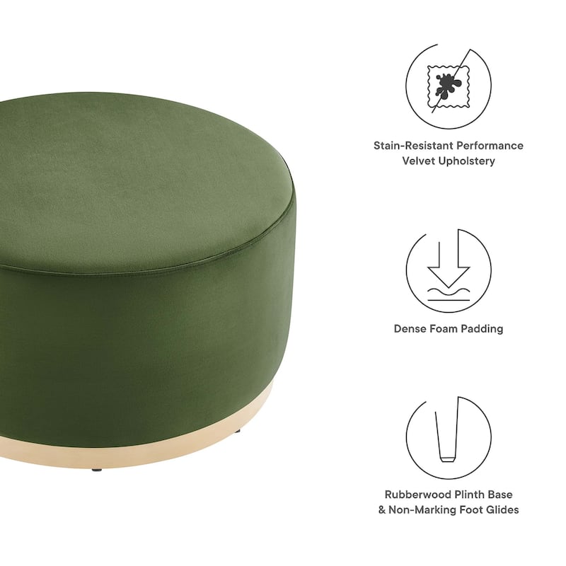Tilden 16"/23"/29"/38" Performance Velvet Upholstered Ottoman
