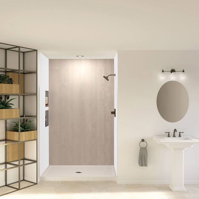 Transolid Expressions 60-in X 32-in X 96-in Glue to Wall Shower Kit - 32" x 60" x 96" - 32" x 60" x 96"