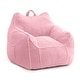 preview thumbnail 25 of 88, Children's Bean Bag Chair,Corduroy Bean Bag Sofa with Armrests Hot Pink